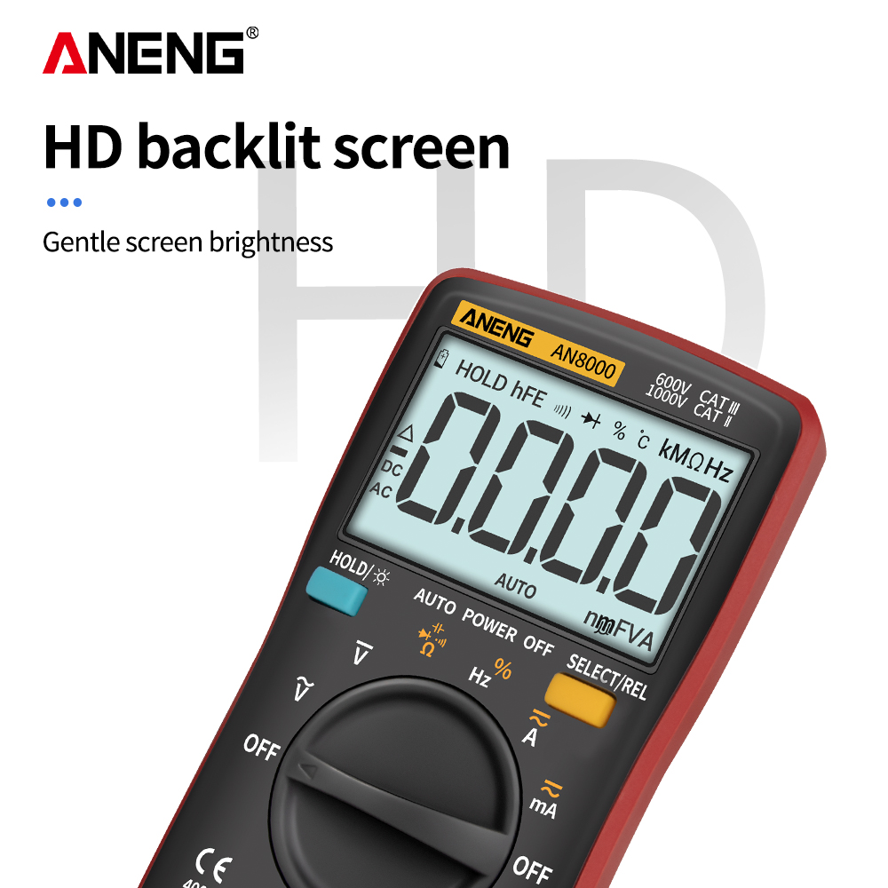 ANENG AN8000 Digital Multimeter 4000 counts profesional capacitor tester esrs meter richmeters inductance meter digital tester