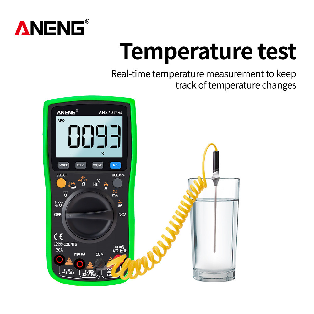 ANENG AN870  Digital Multimeter 19999 Counts True Rms Multimeters Transistor Tester Voltimetro Profesional Capacitance Meter