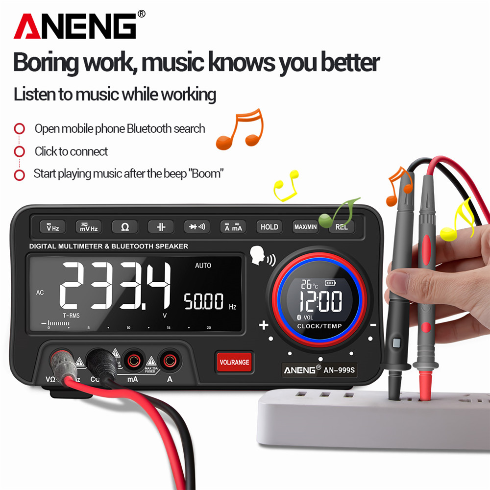 ANENG AN999S AN888S Bench Voice Multimeter Bluetooth Tester 19999 Counts Profesional Digital True Rms Autorange Transistor Tool Meter