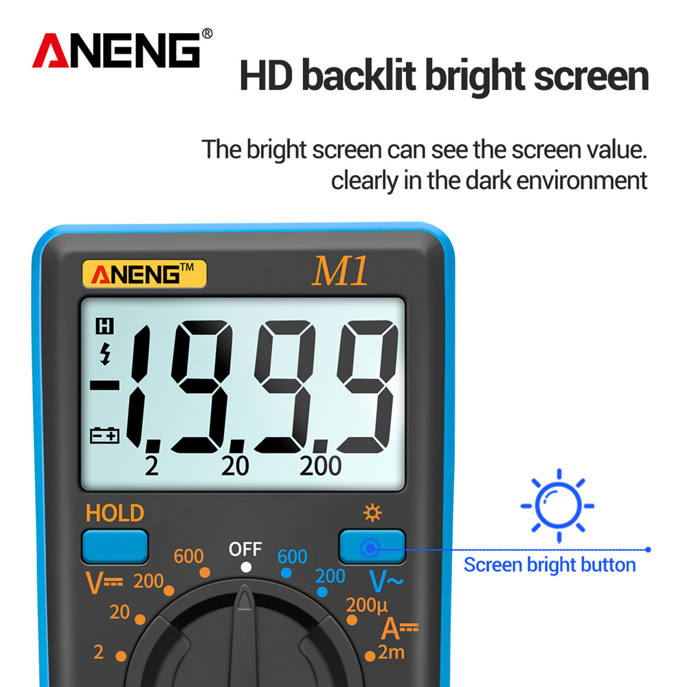 ANENG M1 Digital Multimeter esrMeter Multimetro Tester True Rms Digital Multimeter Testers Multi Meter Richmeters Dmm 400a 10A