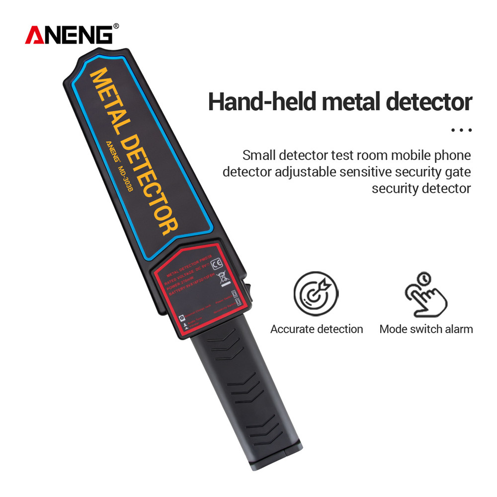 ANENG MD-3003B Sensitivity Metal Detector Professional de Metales Body Search Finder Pinpointer Portable Security InspectionTool