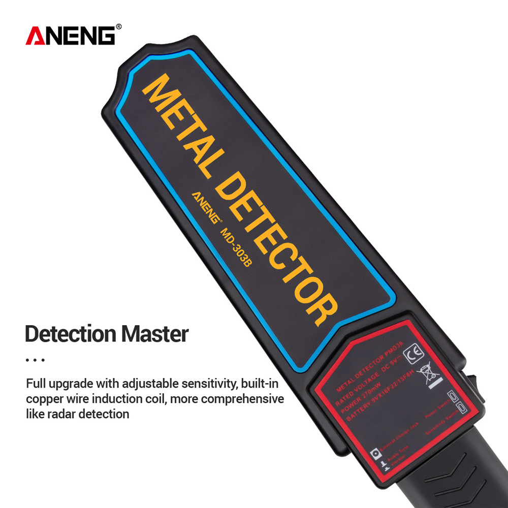 ANENG MD-3003B Sensitivity Metal Detector Professional de Metales Body Search Finder Pinpointer Portable Security InspectionTool