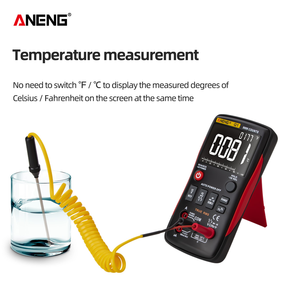 ANENG Q1 True-RMS Digital Multimeter Esrmeter Testers Automotive Electrical Dmm Transistor Peak Tester Meters Resistor