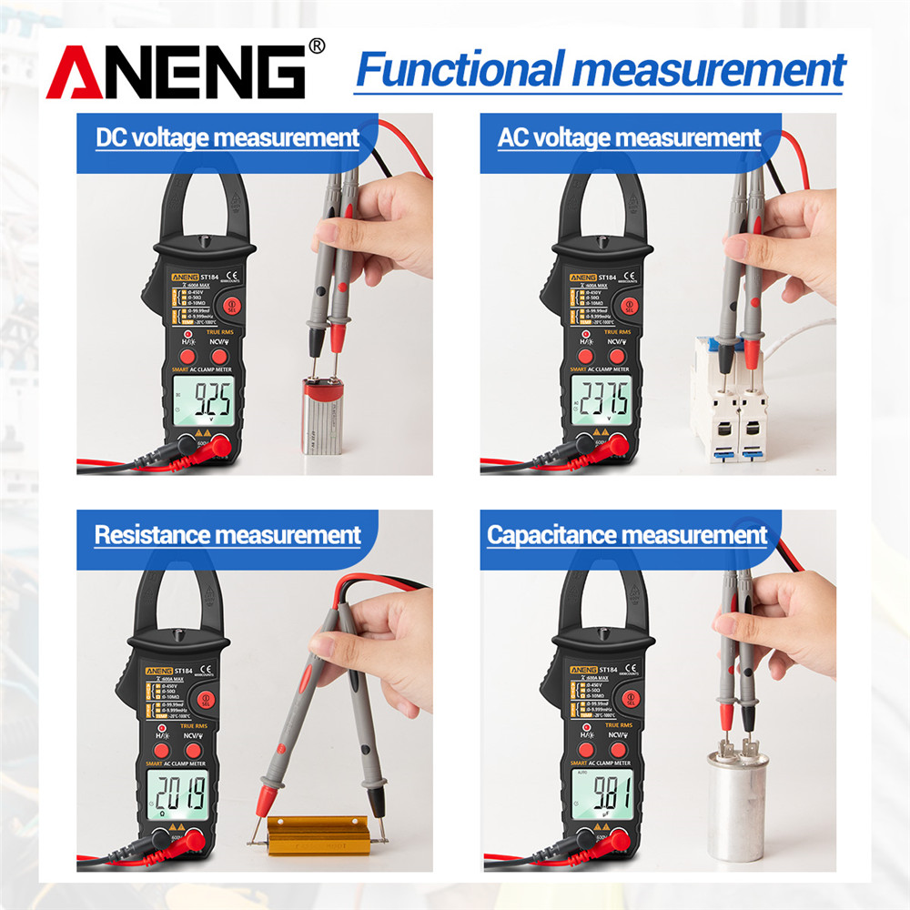 ANENG ST184 Digital Multimeter Clamp Meter True RMS 6000 Counts Professional Measuring Testers AC/DC Voltage AC Current Ohm