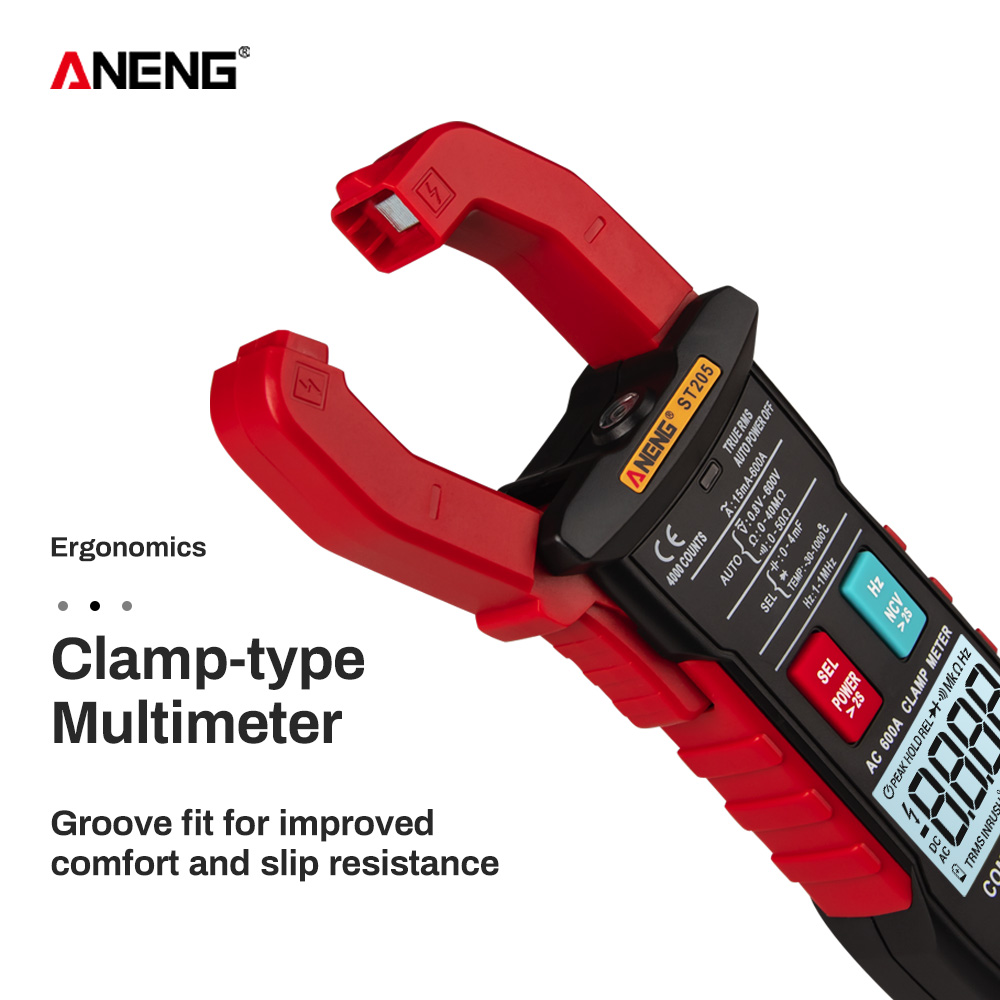 ANENG ST205 Digital Clamp Meter Analog Multimeter Current Clamp DC/AC Intelligent AUTO range meter with temperature tester
