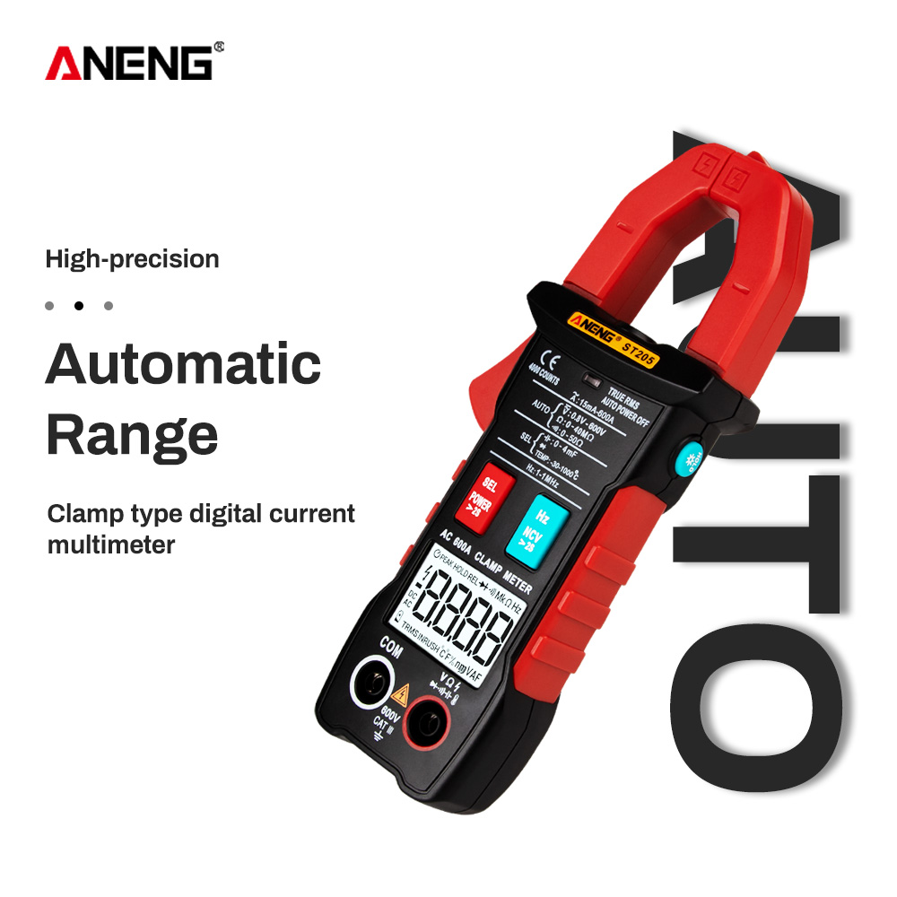 ANENG ST205 Digital Clamp Meter Analog Multimeter Current Clamp DC/AC Intelligent AUTO range meter with temperature tester