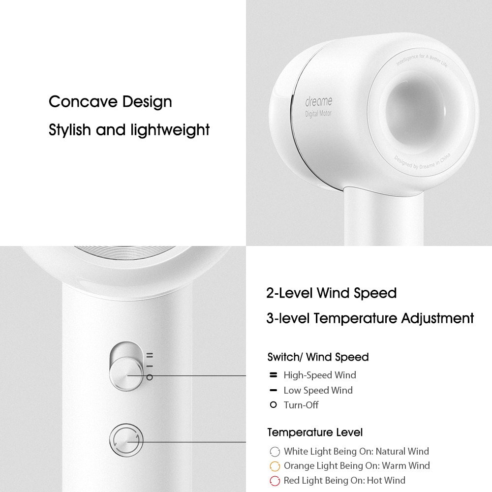 Anion Hair Dryer Intelligent Temperature Control Negative Ion Male Female 110,000 rpm Dual Powerful device