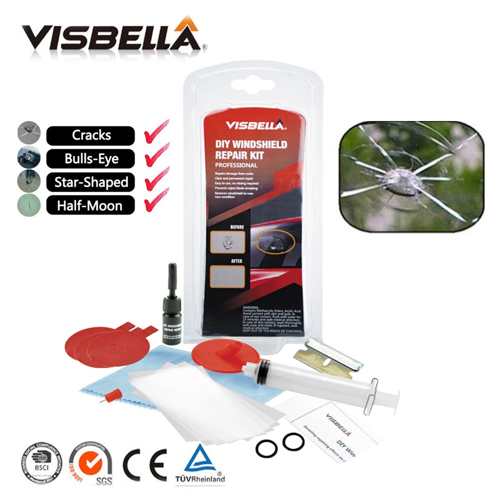 Car Windshield Repair Kit DIY Window Repair Tool Windscreen Glass Scratch Crack Restore Renewal Window Screen Polishing