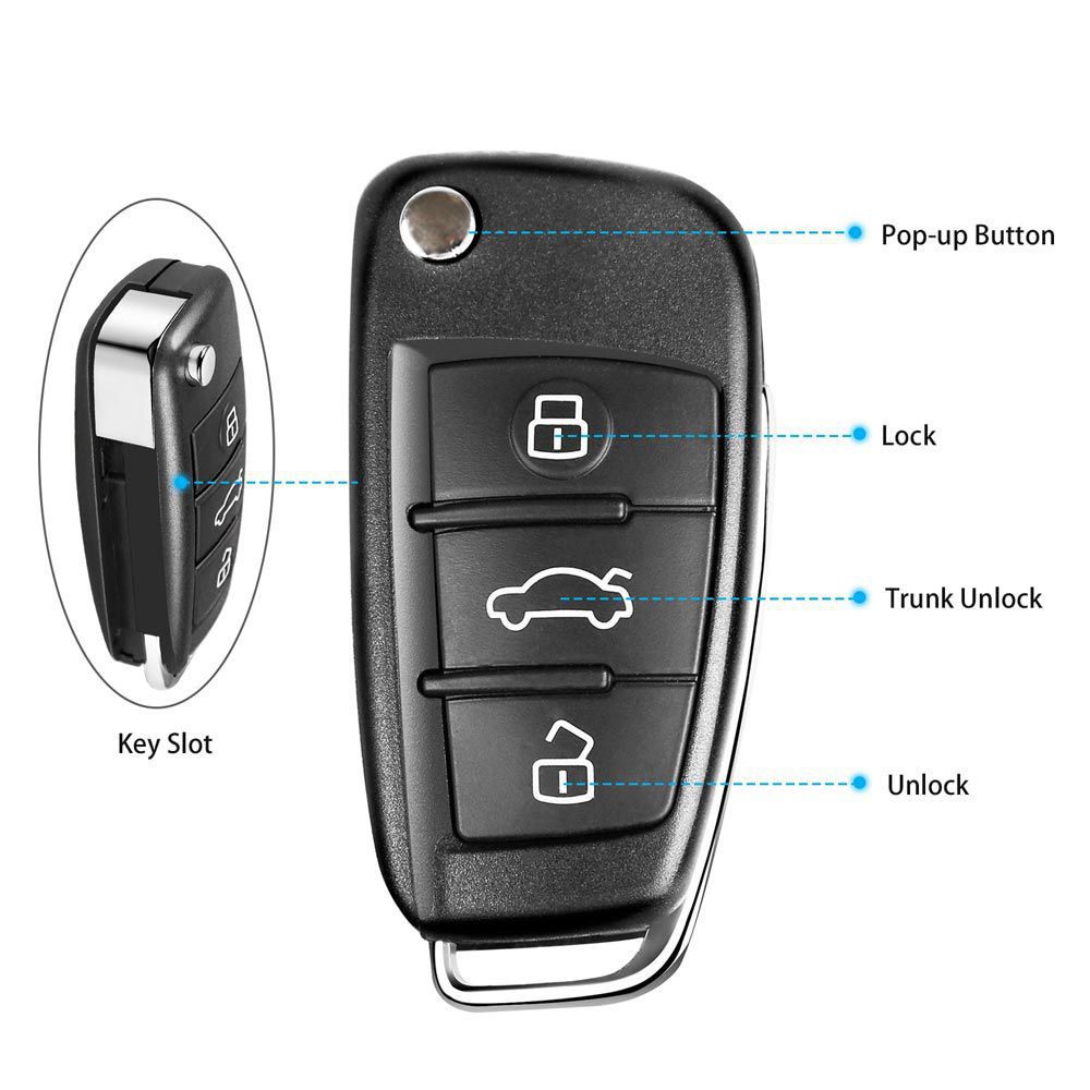  Xhorse Audi A6L Q7 Style XKA600EN Universal Remote Key 3 Buttons X003 for VVDI Key Tool 5pcs/lot