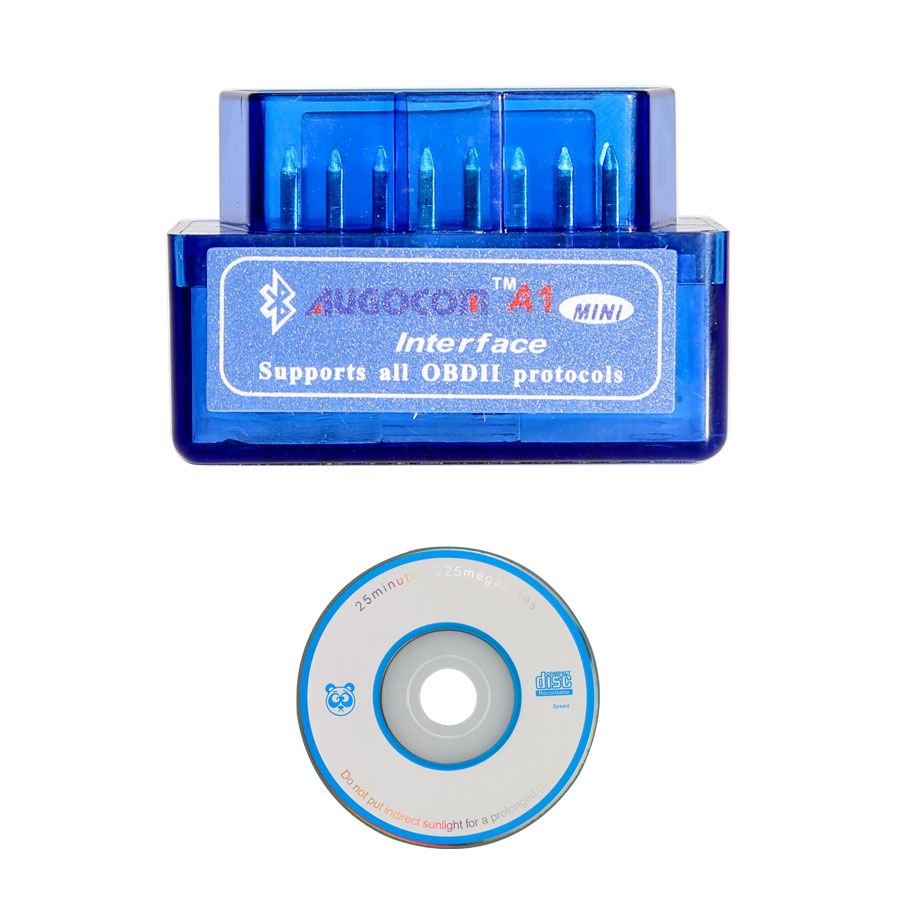 AUGOCOM MINI ELM327 Bluetooth OBD2 Hardware V1.5 Software V2.1 Multi-Language