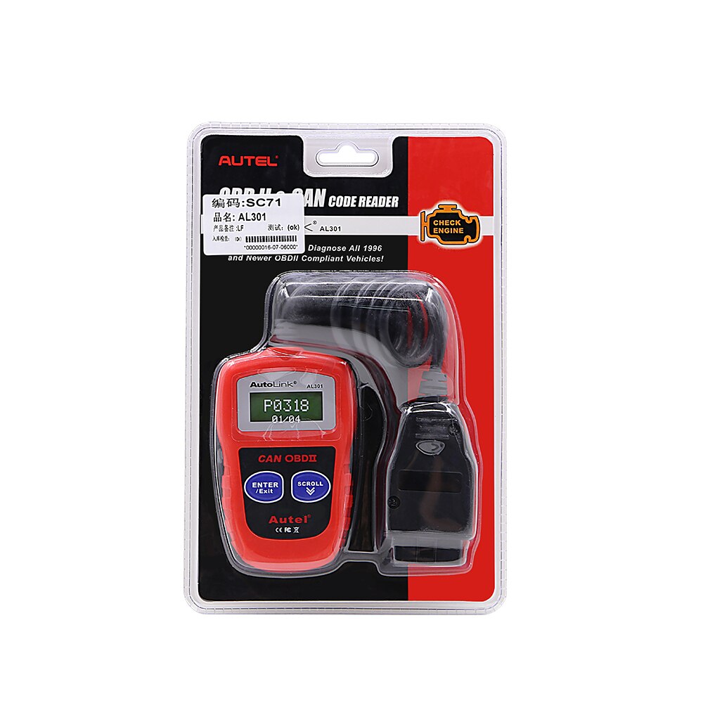 Autel AutoLink AL301 OBDII/CAN Code Reader