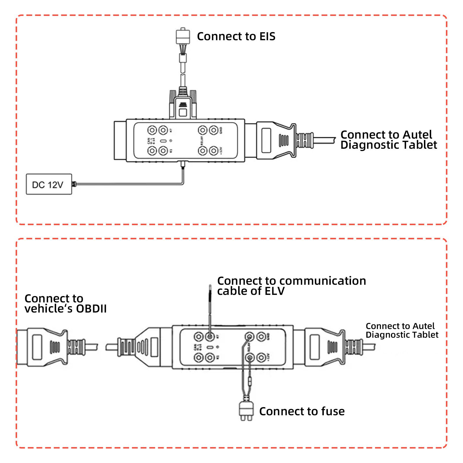 Newest Autel MaxiIM GBOX3 G-BOX 3 Adapter Compatible with MAXIIM IM608, IM608PRO Engine ECU Read/Write for BOSCH MD1/MG1
