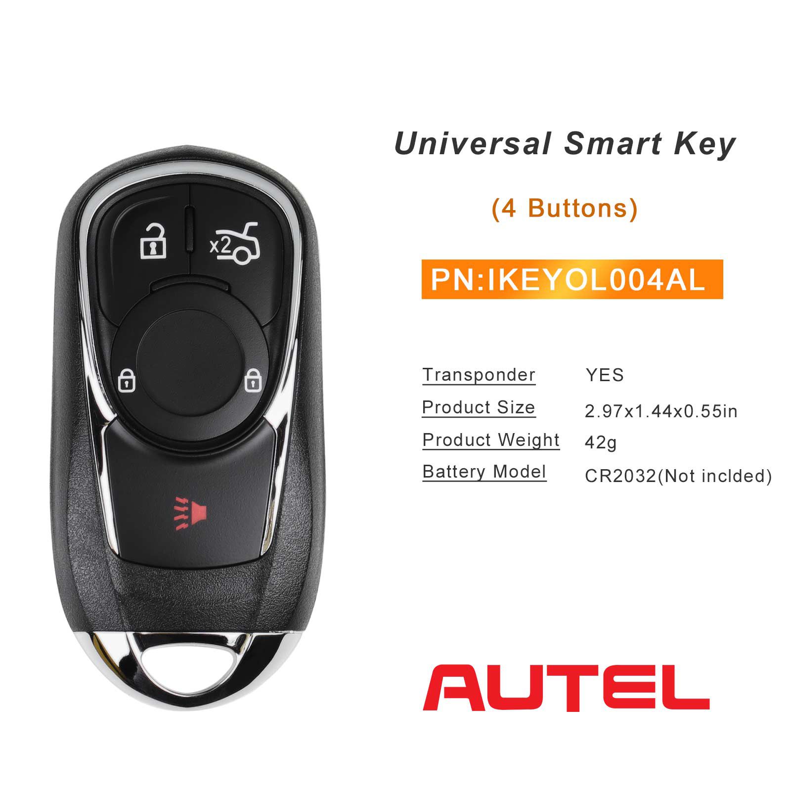 AUTEL IKEYOL004AL 4 Buttons 315/433 MHz Independent Universal Smart Key 5pcs/lot