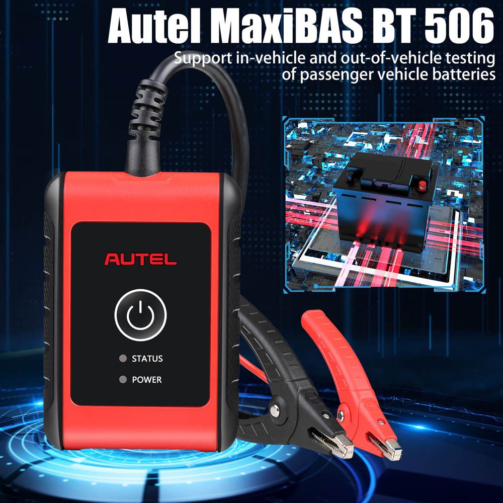 Autel MaxiBAS BT506 Auto Battery and Electrical System Analysis Tool work with MK808BT, MK808BT PRO, MX808TS, MX808S-TS, MK808TS, MK808S-TS