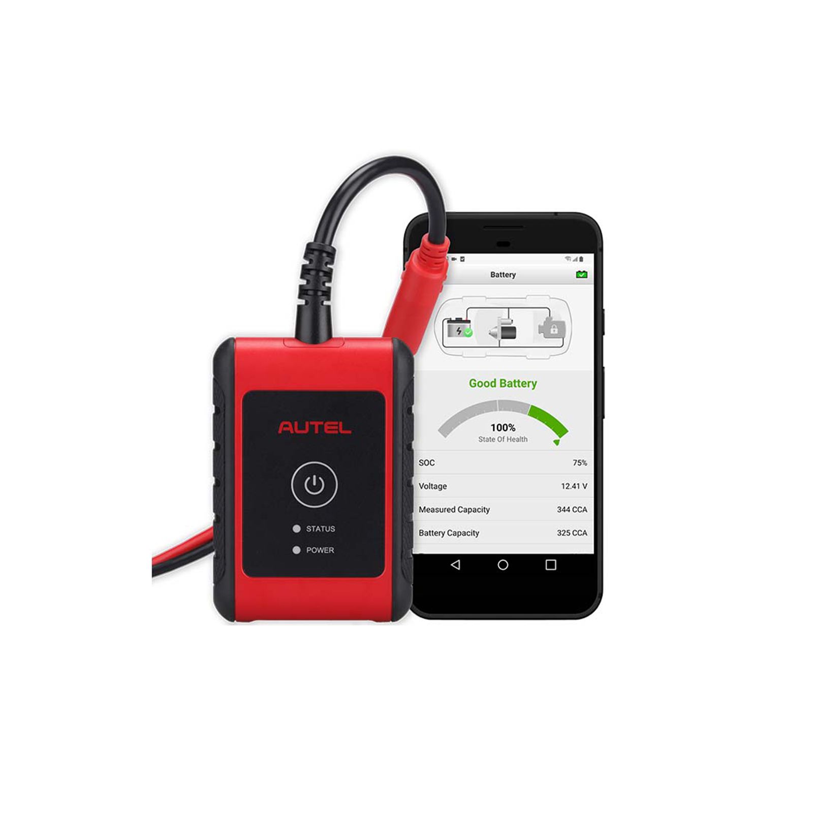Autel MaxiBAS BT508 Car Battery Tester 6V 12V Load Tester 100-2000 CCA Added AUTOVIN, Electrical Reset, Battery Health Report Update of BT506