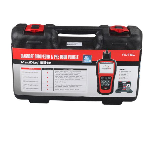 Autel MaxiDiag Elite MD703 Four System with Data Steam USA Vehicle Diagnostic Tool Update Online