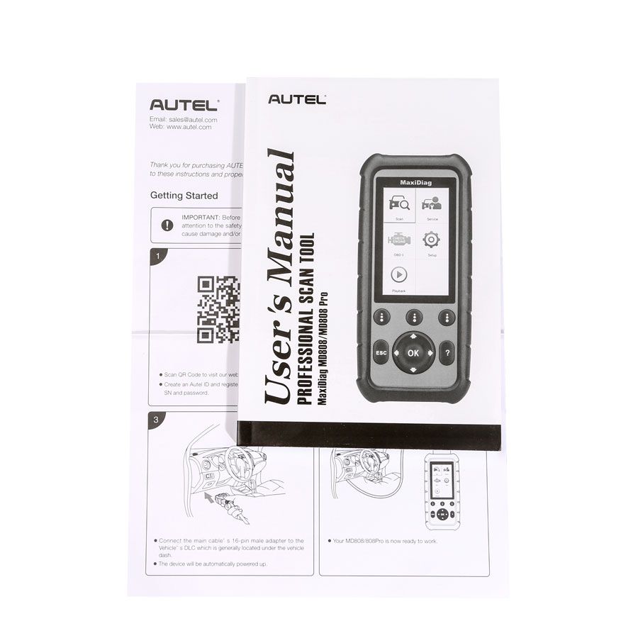 Autel MaxiDiag MD808 Diagnostic Scan Tool for Basic Four Systems Update Online Free Lifetime