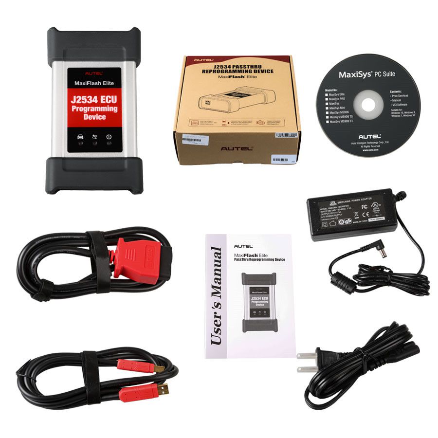 Autel MaxiFlash Elite J2534 ECU Programming Tool Works with Maxisys 908/908P