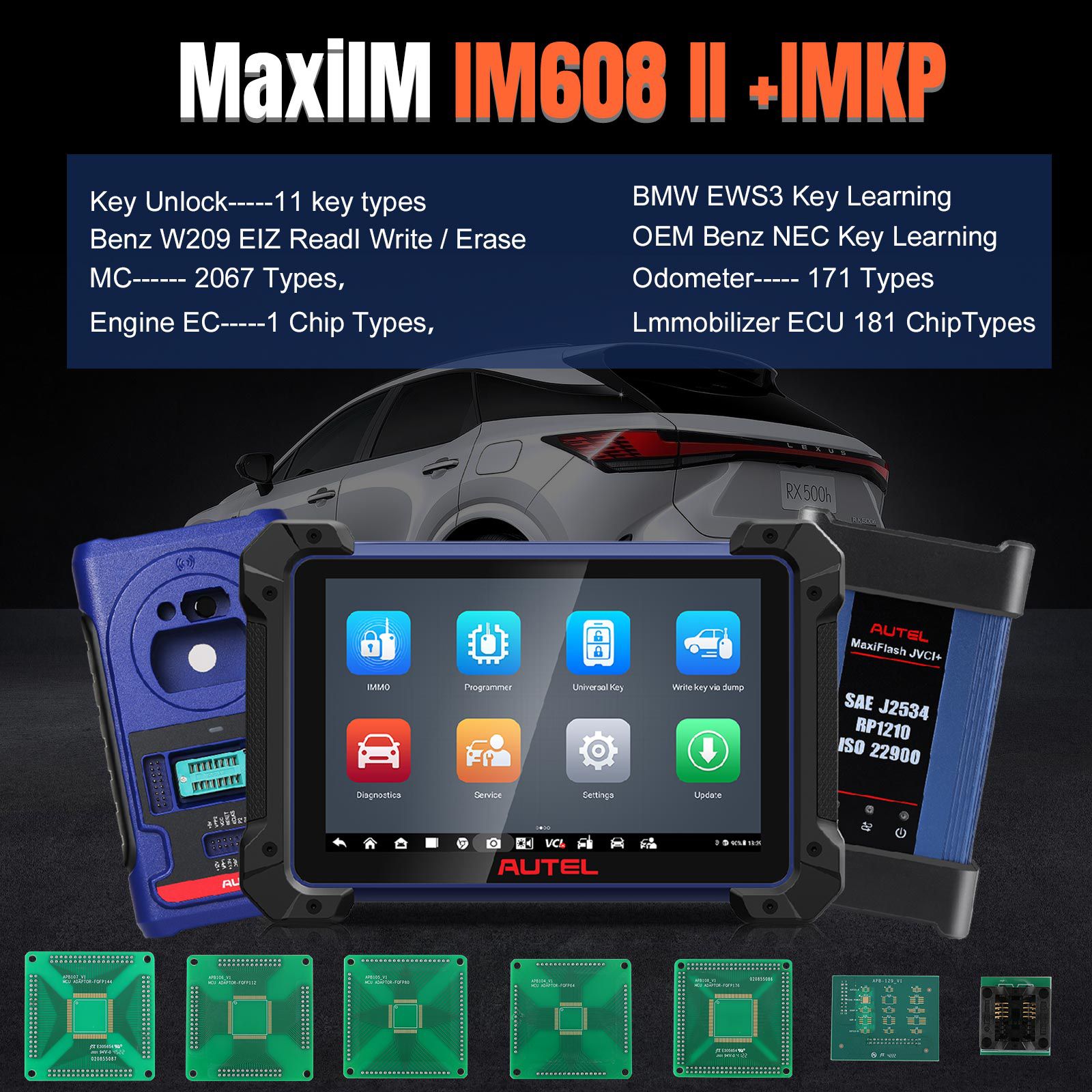 2024 Autel MaxiIM IM608 PRO II (IM608S II/IM608 II) Automotive All-In-One Key Programming Tool Support All Key Lost