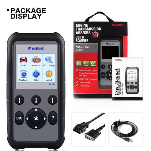  Autel MaxiLink ML629 ABS/Airbag/AT/Engine Code Reader Scanner CAN OBDII Diagnostic Tool