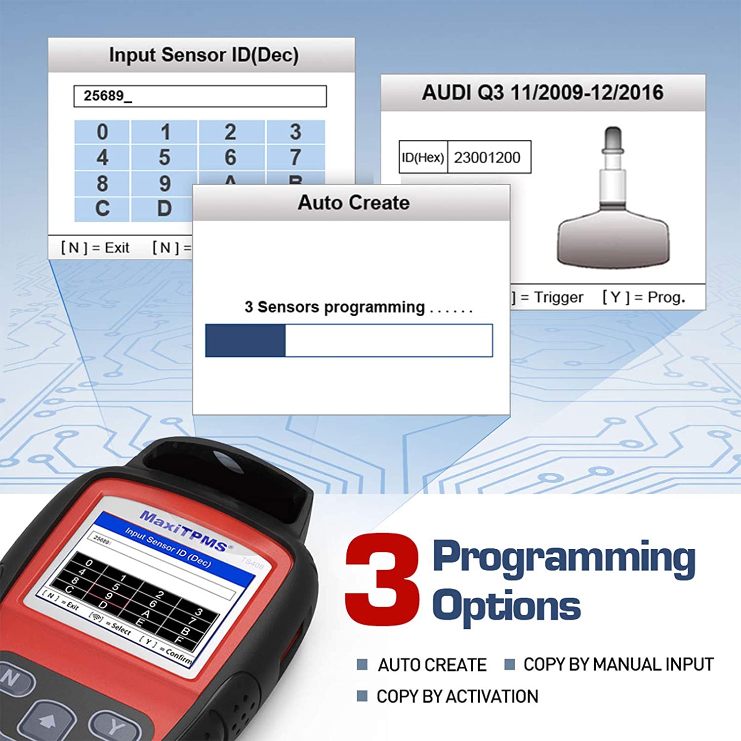 Autel MaxiTPMS TS408 TPMS Relearn Tool Cleaner Activate/Read TPMS Sensors Program Lifetime Update Upgraded of TS401