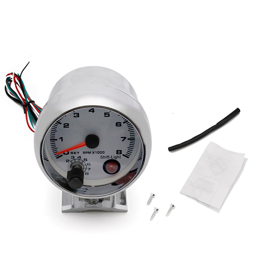 Auto Car Tachometer Tacho Gauge 0~8000 RPM Meter 2