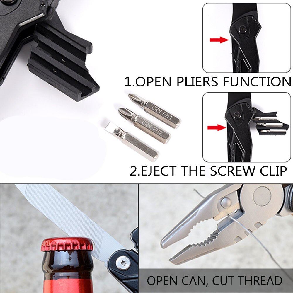 Auto Safety Hammer Stainless Steel Tool Nylon Sheath Outdoor Survival Camping Hiking Portable Pocket Knife Multitool Claw Hammer