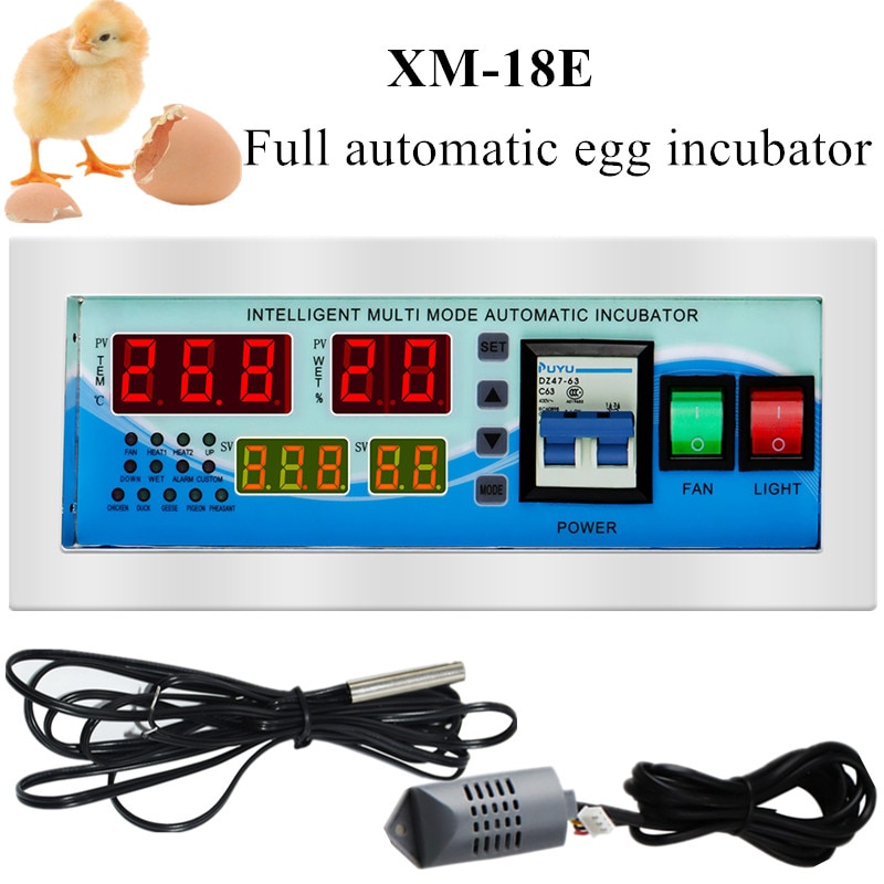 XM-18E Full Automatic egg incubator Controller Egg Hatcher Controller Multifunction Controller Temperature Humidity controller