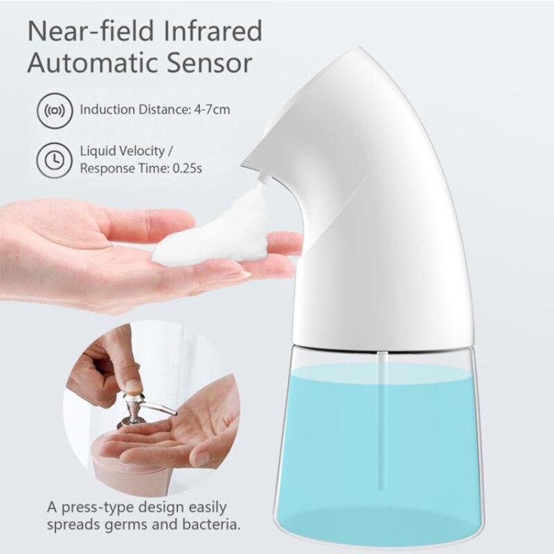 Foam/ Alcohol/ Gel Automatic Hands-free Liquid Soap Dispenser Liquid Sensor Smart Hands-free Non-contact Pump Kitchen Bathroom