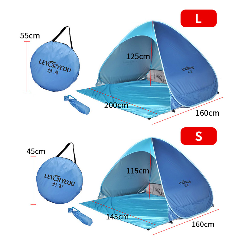 Automatic Sun Shelters Beach Tent UV Protection Pop Up Tents Sun Shade Awning Camping Outdoor Hiking Travel Shelter X318B