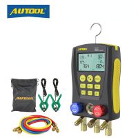 AUTOOL LM120+ Digital Manifold Meter Air Conditioning Vacuum Gauge for Refrigeration HVAC Vacuum Pressure Temperature Tester