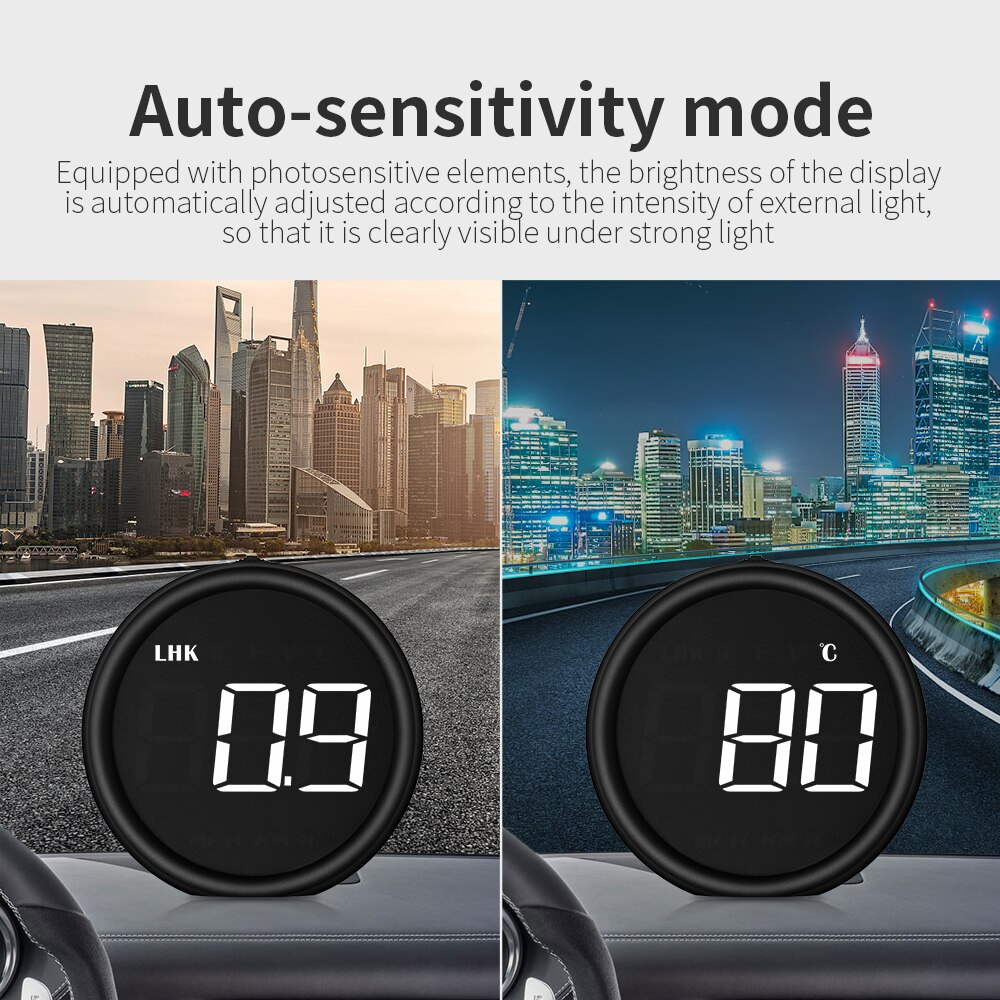 B1 OBD2 Hud Car Head Up Display Projector Alarm EOBD Auto Fuel Consumption Speedometer Windshield Car Electronic Accessories