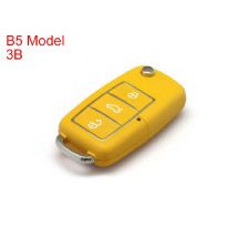 Remote Key Shell 3 Buttons With Waterproof(Lemon Yellow) for Volkswagen B5 Type 5pcs/lot