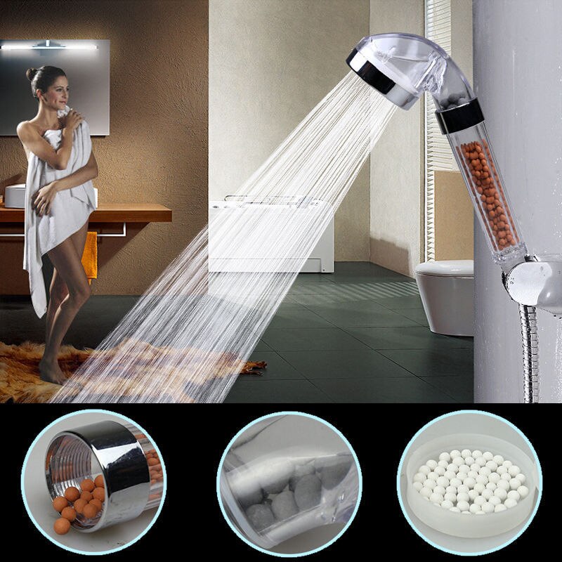 Bathroom Water Therapy Shower Negative Ion SPA Shower Head Water Saving Rainfall Shower Filter Head High Pressure Spray