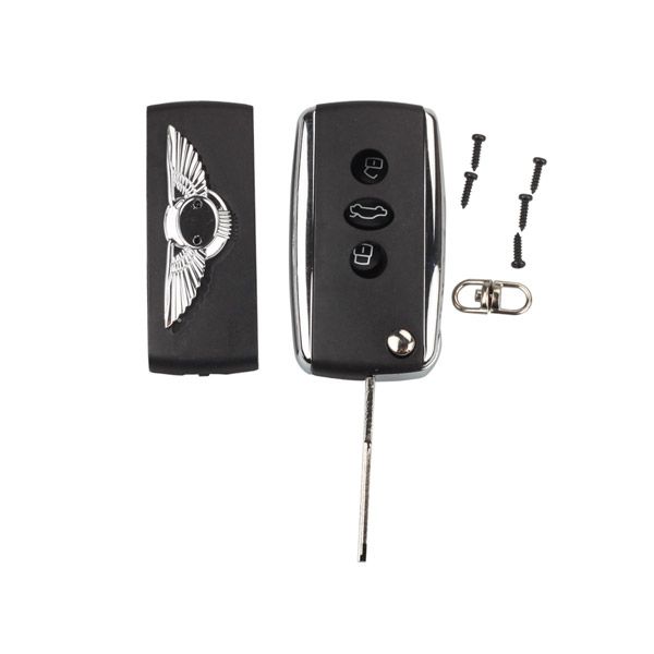 Flip Remote Key Shell 3 Button for Bently Free Shipping