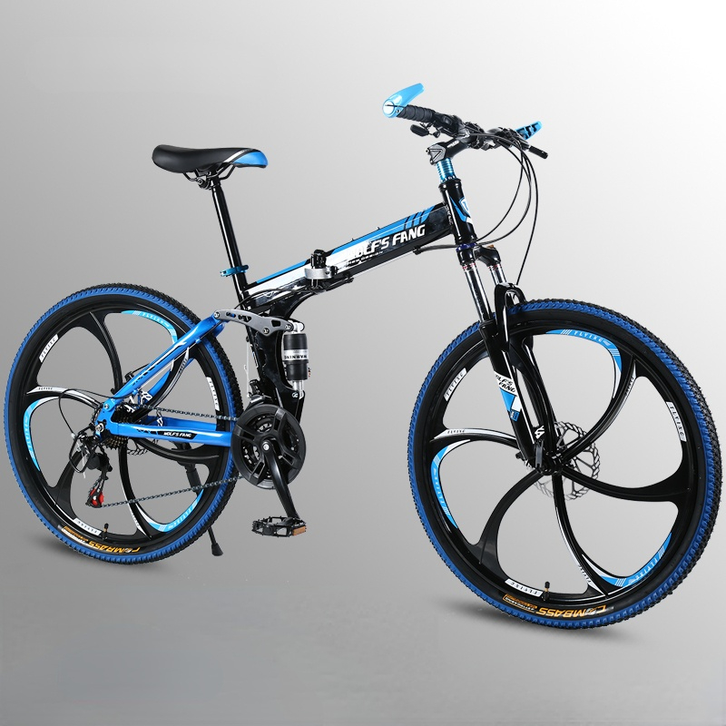 Bicycle Folding Mountain bike 26 inch New 21 speed Road bikes Fat Snow Bike Alloy wheels bicycles Mechanical dua dis