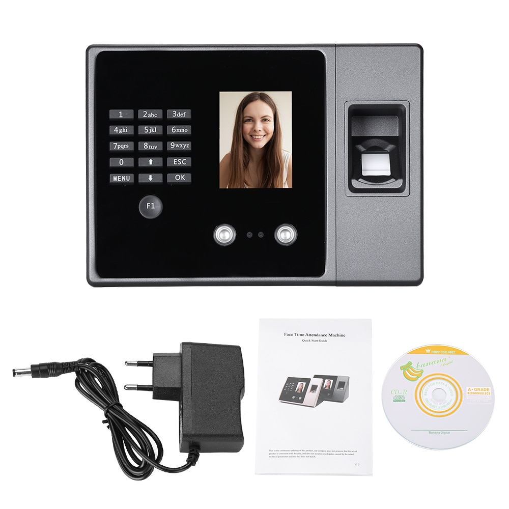 Biometric Attendance System Biometric Intelligent Face Time Attendance Recognition Time Clock USB/Ethernet Employee Recorder