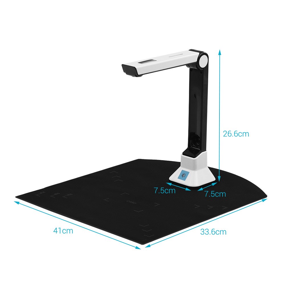 BK50 Portable 10 Mega-pixel High Definition Book Scanner Capture Size A4 Document Camera for File Recognition Scanner