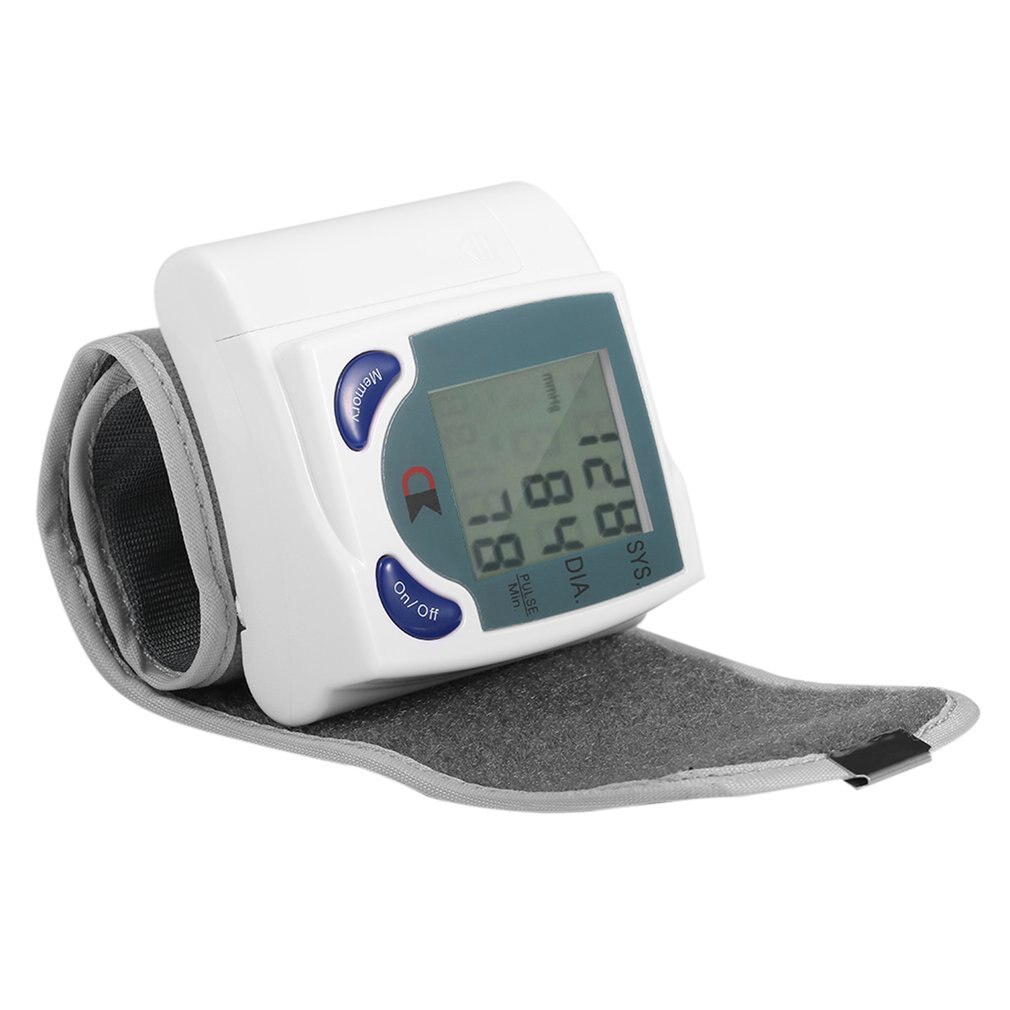 Blood pressure monitor Tonometer Automatic LCD Display Meter Wrist Sphygmomanometer Tensiometer Heart Rate Monitor Pulse Meter