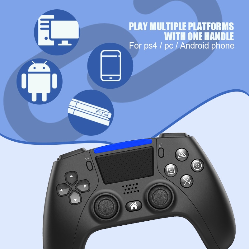 Bluetooth-Compatible Wireless Game Controller For PS4 Console PS5 Style Double Vibration Gamepad For PC/ Android Phone