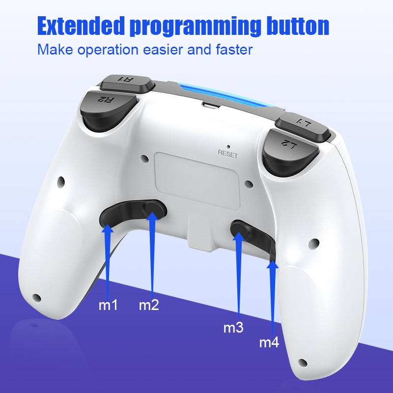 Bluetooth-Compatible Wireless Game Controller For PS4 Console PS5 Style Double Vibration Gamepad For PC/ Android Phone