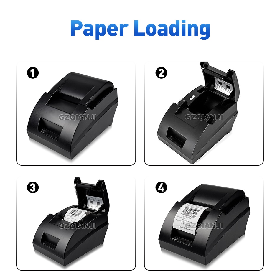 Bluetooth USB Thermal Receipt Printer 58mm POS Printer For Mobile Phone Android Windows For Supermarket and Store