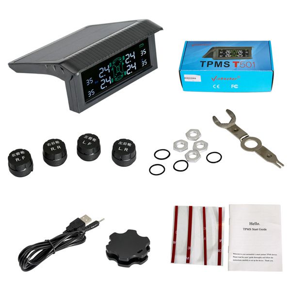 2017 V-checker T501 TPMS Tire Pressure Monitoring System Tire External Sensor Bluetooth Outside