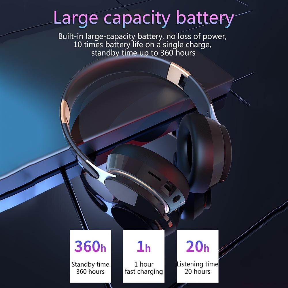 Bluetooth Wireless Headphone Headset Foldable Stereo Bluetooth Headphones With TF Card Wired Earphones For Ipad Mobile Phone
