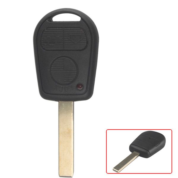 Transponder Shell 3-button 2 Track (with Plastic Mat) for BMW 10pcs/lot