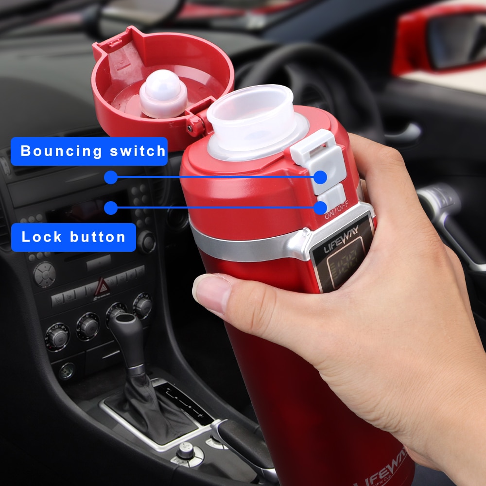 Boiling Mug Adjustable Temperature Car Heating Cup 12v Water Heater 350ML Portable Vehicle Electric Kettle For Coffee Tea Milk