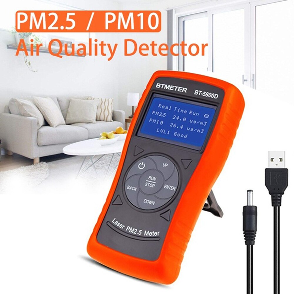 BT-5800D Air Particulate Meter PM2.5 PM10 Monitor Meter Pro Particulate Matter Detector, Accuracy +/- 20% Tester