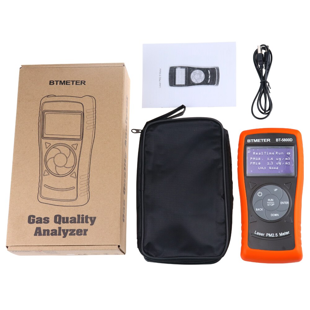 BT-5800D Air Particulate Meter PM2.5 PM10 Monitor Meter Pro Particulate Matter Detector, Accuracy +/- 20% Tester