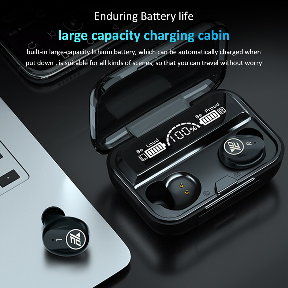 M16 BT5.1 Connected Sport Earphone Earbud with Sensitive Touching Sensor Control Multifunctional High Capacity with Chargeing Box