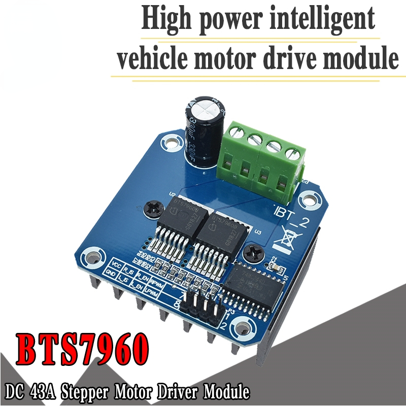 Double BTS7960 43A H-bridge High-power Motor Driver module/ diy smart car Current diagnostic